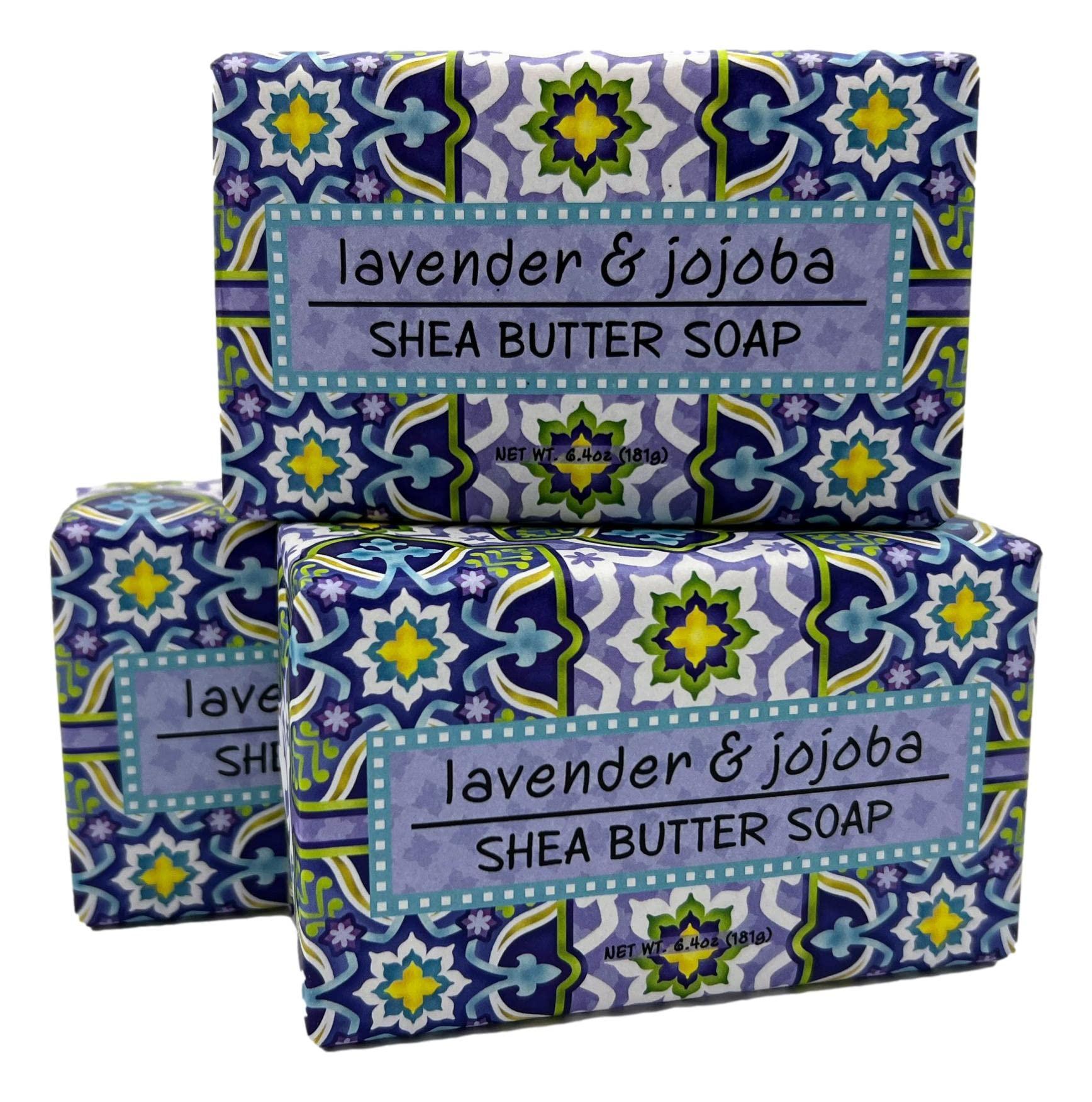 Greenwich Bay Trading Company Greenwich Bay Trading Co., Lavender and Jojoba Shea Butter Soap, Set of 3 Bars, 6.4 Ounces Each