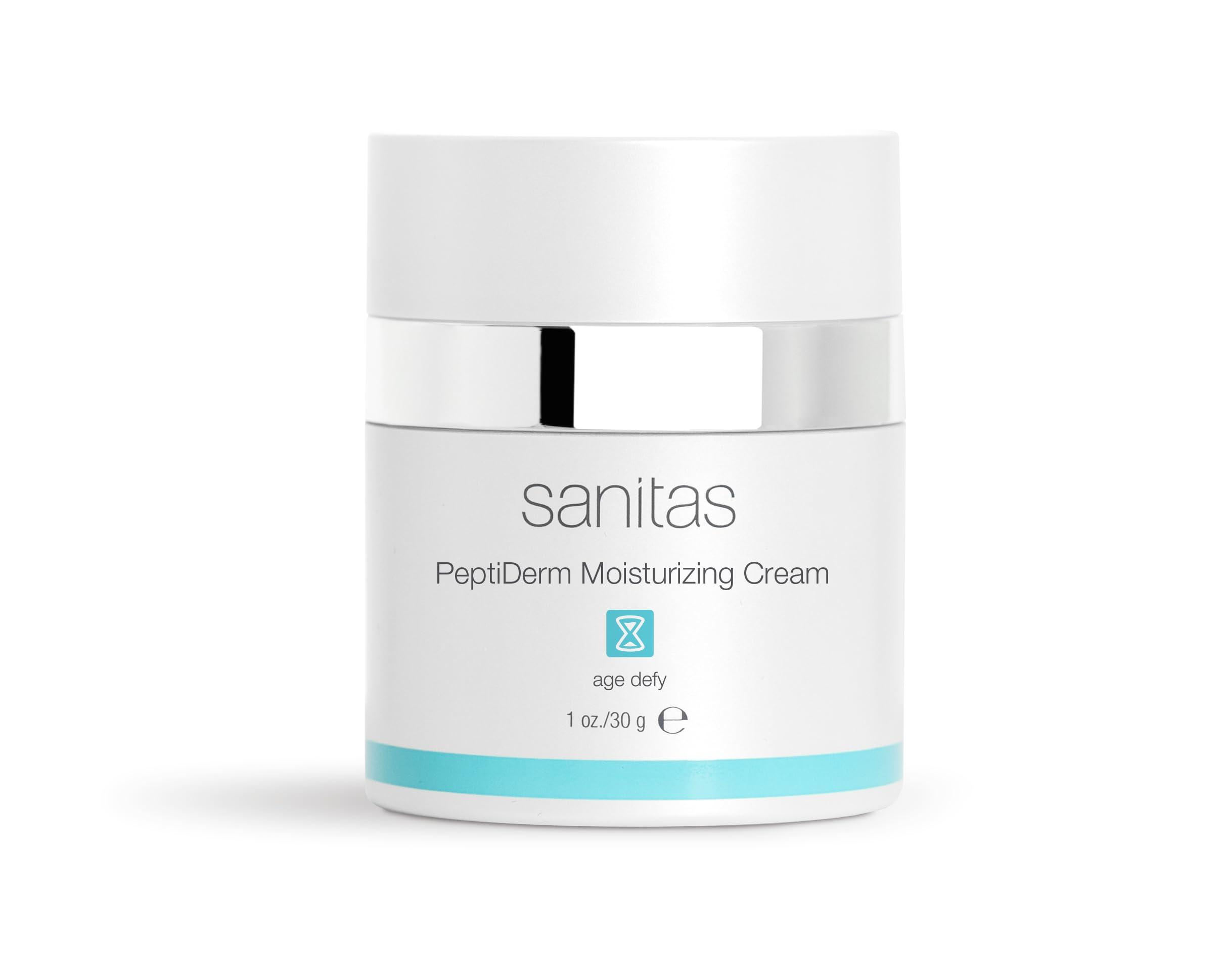 Sanitas Sanitas Skincare PeptiDerm Moisturizing Cream, Peptides, Ultra Hydration, Moisturizer for Aging Skin, 1 Ounce