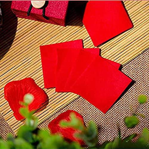 SHENGSHIYU SHENGSHIYU 12pcs Ancient Chinese Style Red Lip Paper Bite Paper Classic Makeup Rouge Moisturizing Lipstick Sexy Red Lip Beauty Cosmetics,Wife, Women,RoseRed-5X5cm