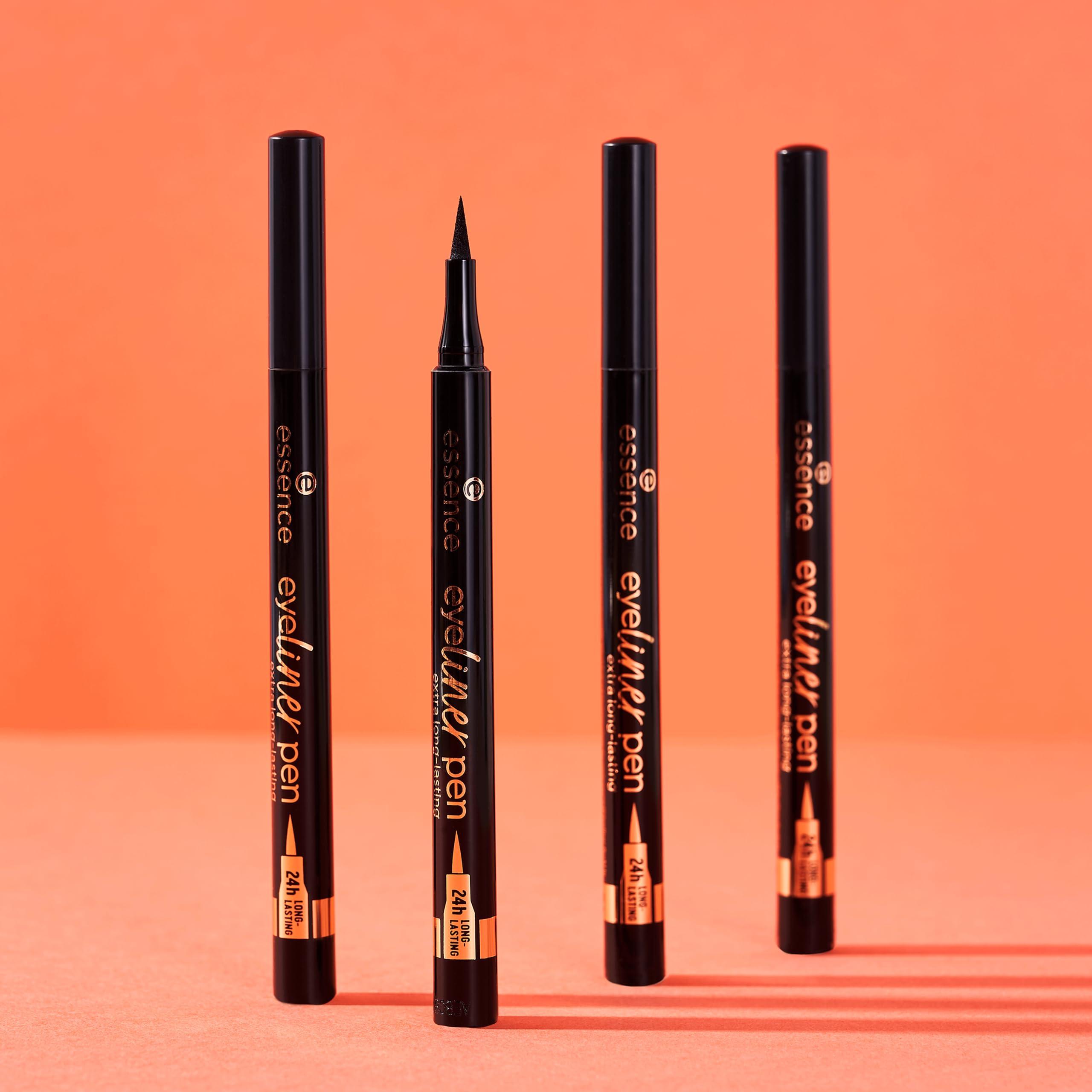 essence cosmetics essence | Eyeliner Pen Extra Longlasting (Pack of 5) |Smudgeproof Liner with Precise and Easy Application | Bold & Natural Eye Make Up | Vegan, Cruelty Free & Paraben Free