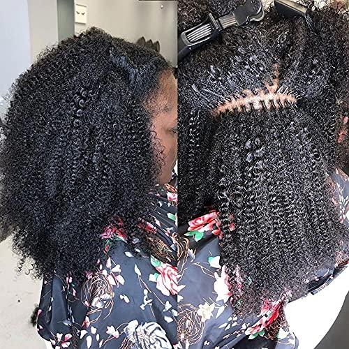 HAPPY&CC HAPPY&CC 4B 4C Afro Kinky Curly I Tip Hair Extensions Brazilian Virgin Human Hair 1g strand 100g Easy Stick I Tip Hair (16inch)