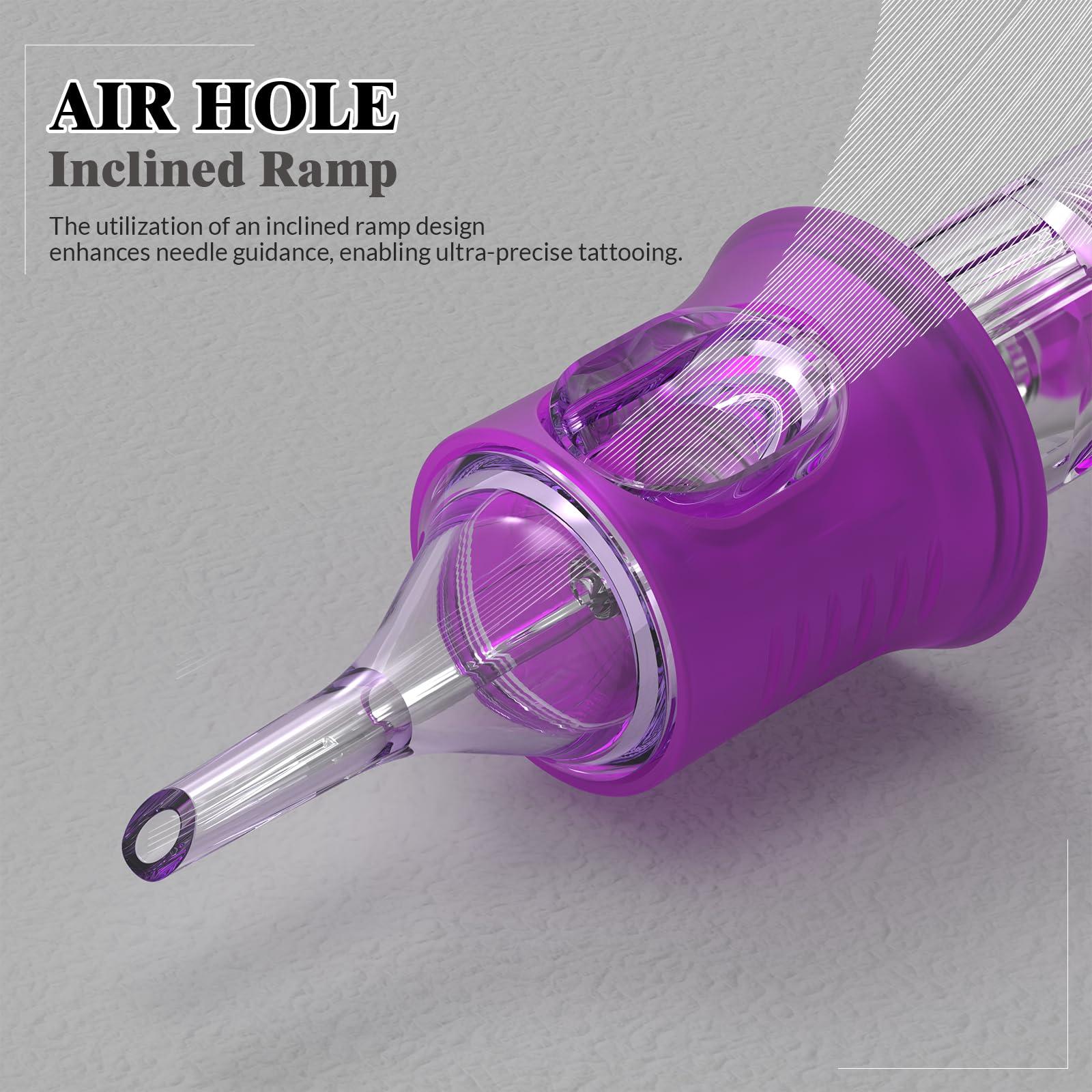 Wormhole Tattoo Wormhole Tattoo Cartridge Needles, 50pcs Mixed Sizes Disposable Tattoo Needles 1203RL 1205RL 1207RL 1209RL 1211RL Round Liner for Tattoo Pen Cartridge Machine Permanent Makeup