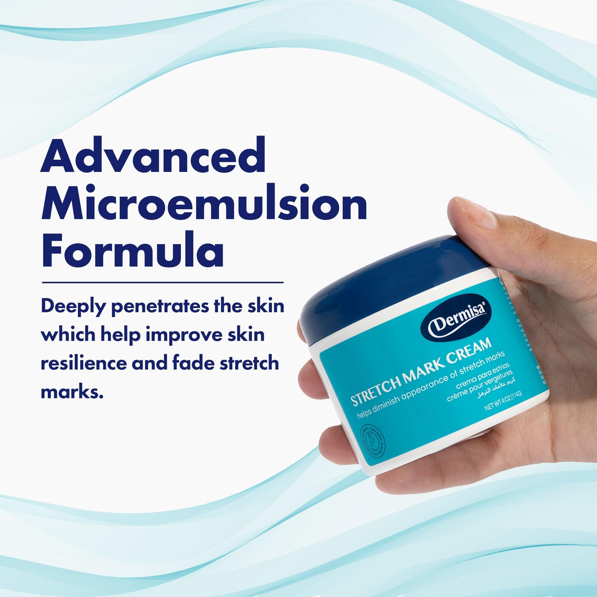 Dermisa Dermisa Stretch Mark Cream | With Cocoa Butter, Vitamin E, Collagen & Elastin | 4 OZ | Pack of 2