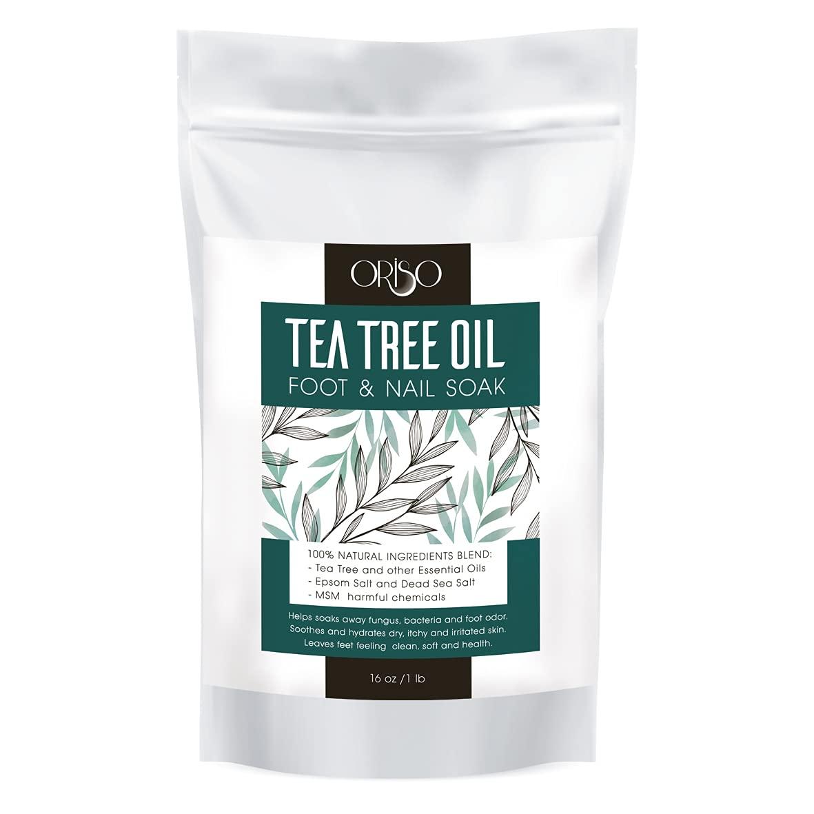 ORISO Tea Tree Oil Body Wash with Mint and Tea Tree Oil Foot Soak - Athletes Foot Treatment - Helps Foot Odor - Eczema