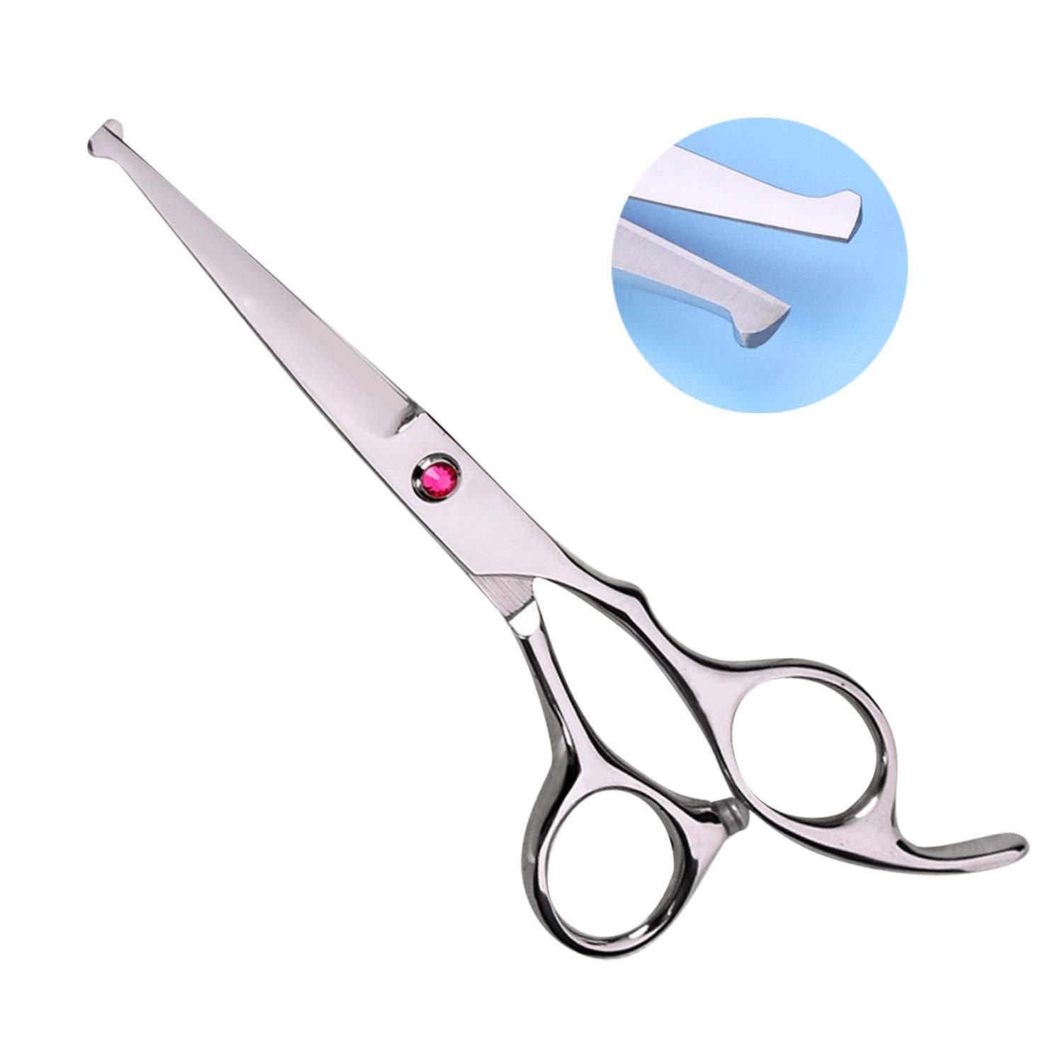 Lplpgg Hair Cutting Scissors Set Professional Kids/Women/Men 6.5 inch Saftey Round Head Hair cut Scissors Kit with Cutting Scissors Thinning Scissors Hairdressing Shears Set for Barber Salon ?red?