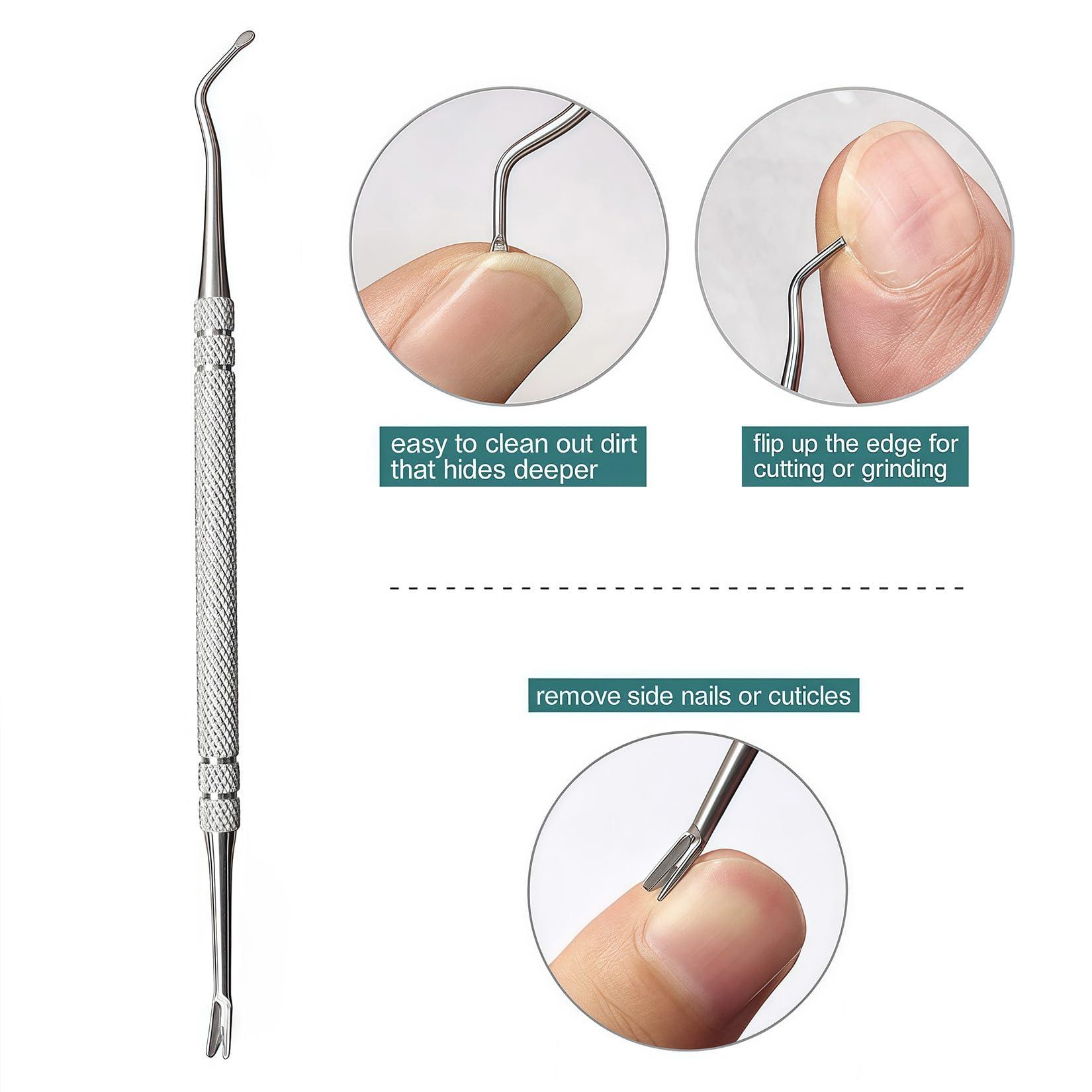 VOGARB VOGARB Toe Nail Clippers for Men Thick Nails for Seniors, Heavy Duty Large Ergonomic Long Handle Toenail Clippers for Seniors, 3pcs Set with Case (JCCT3PS)