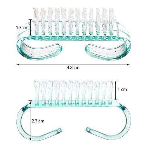EBOOT 4 Pieces Handle Nail Brush Nail Hand Scrubbing Cleaning Brush (Small, Multicolor)
