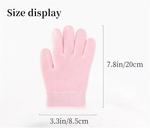 NinthAvenue Basics 1 Pair Moisturizing Gloves with Gel LiningDry Hand RepairHydrating Cracked Hand Healing GlovesSoft Hydrating & Infused Gel Spa Gloves(Pink)