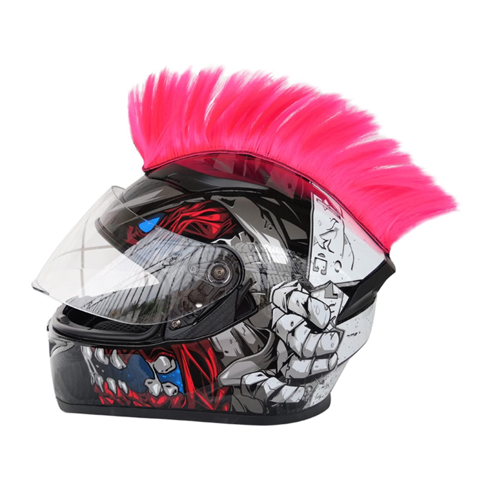 Ankexin Ankexin Motorcycle Helmets Mohawk Wig Hair Electric Bike Scooter Motorbike Helmet Accessories Stickers Cosplay Styling Wig Hair