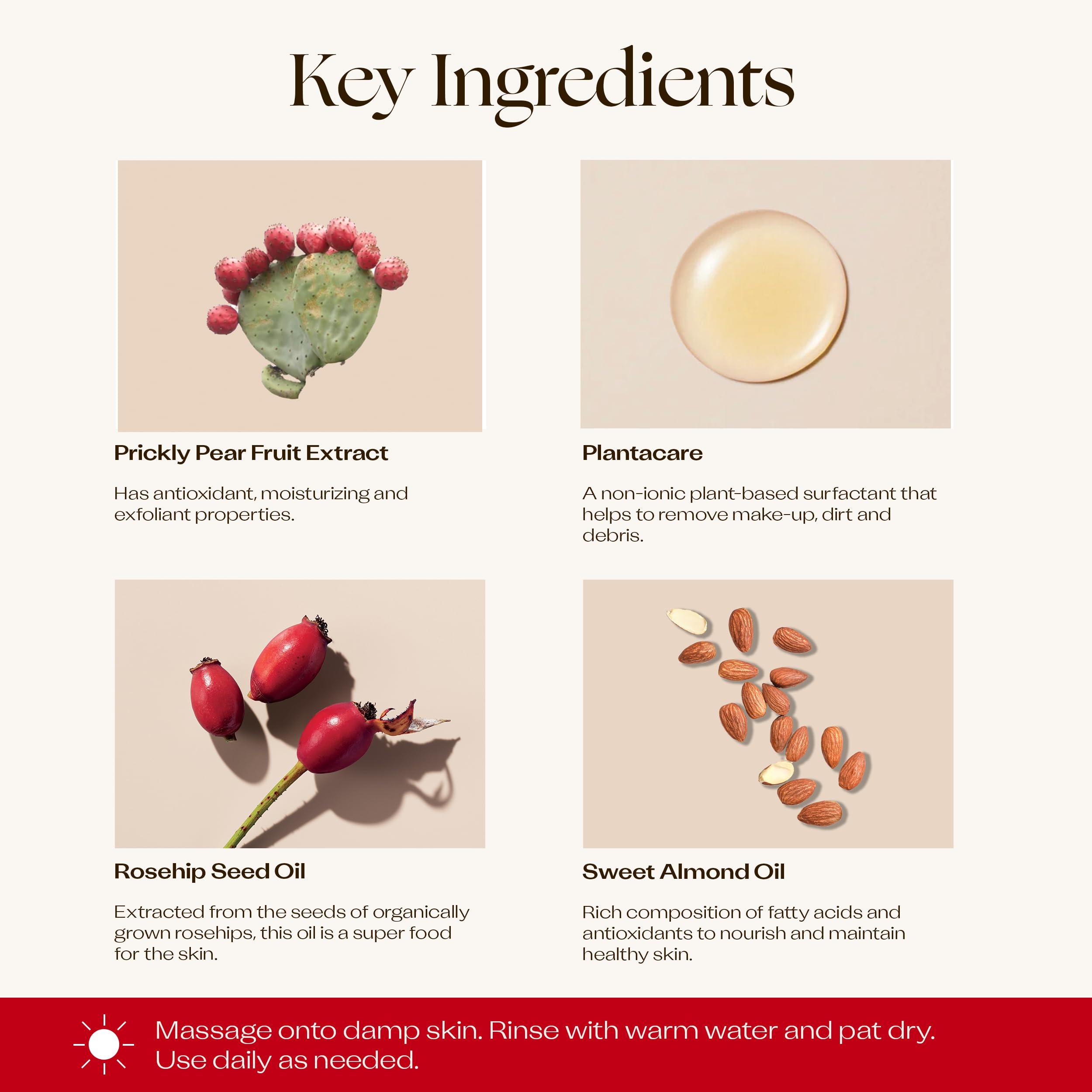 Trilogy Trilogy Rosehip Cream Cleanser, Hydrating Facial Cleanser with Prickly Pear Complex, 6.76 fl oz