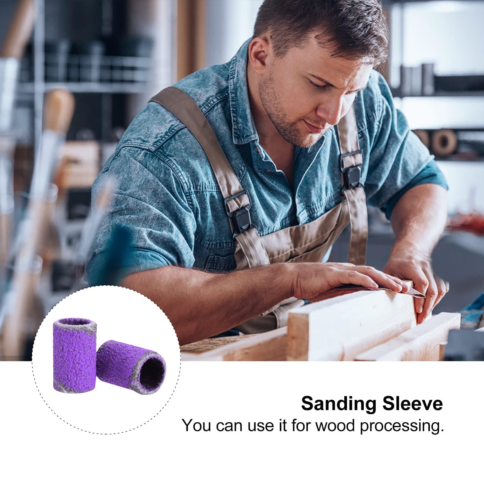 HEALLILY 100pcs Manicure Circle Sandpaper Cloth Purple Manicure Tools