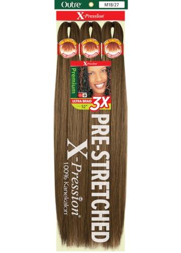 Outre [3 PACK DEAL] Outre X-Pression Braid-Pre Stretched Braid 52\" 3X 3 Packs (M1B/27)