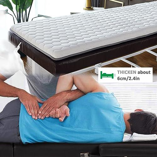 NinthAvenue Basics Lash Bed Topper,Memory Foam Mattress Topper for Massage Table Beauty Salon,Spa Bed Pad with Breathe Hole,Massage Accessories Protective Pad,Square/Round/Trapezoidal Head,6cm/2.4in,R 80x190cm