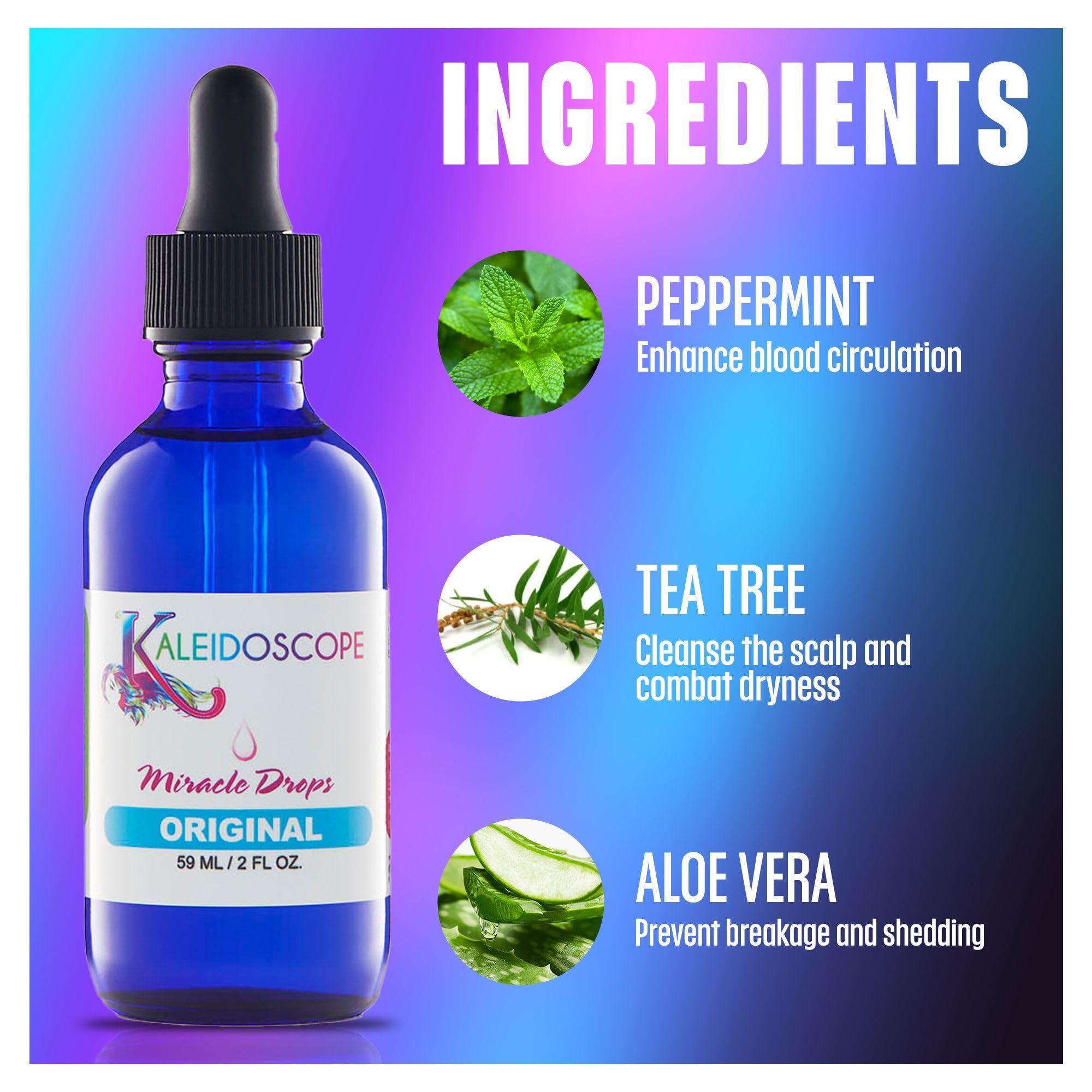 KALEIDOSCOPE MIRACLE DROPS Kaleidoscope Miracle Drops - Quick Absorbing - Fights Dry Scalp - Boosts Hair Growth - 2oz