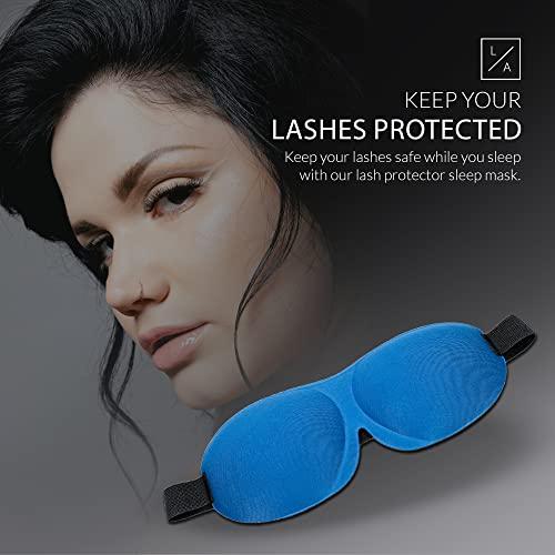 Lash Affair Lash Affair 3D Eye Mask for Sleeping Eyelash Extensions, Lash Protector Cupped Molded Night Sleep Mask, Contoured Mask Eye Cover, Comfortable and Lightweight, Light Blue