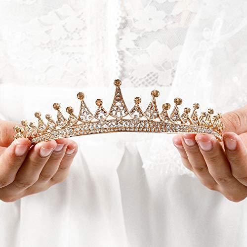 Fairyu Fairyu Gold Baroque Wedding Crown and Tiaras Rhinestone Bride Tiaras Queen Crowns Head Accessories for Women and Girls
