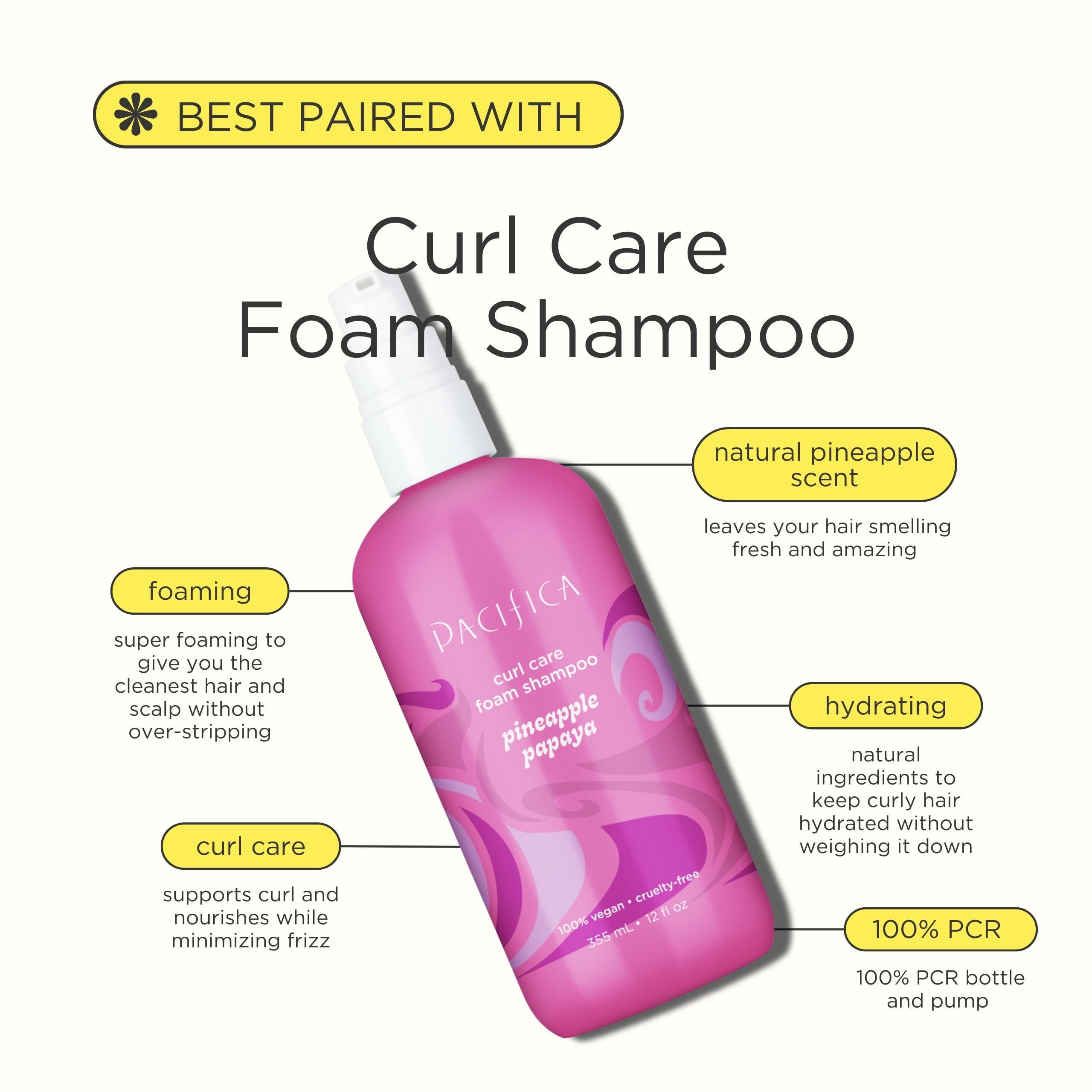 Pacifica Pacifica Curly Hair Conditioner - Pineapple Papaya Curls Hair Care Treatment, Designed to Enhance Natural Curls, Color-Safe, Vegan & Cruelty-Free Dermatologist Tested