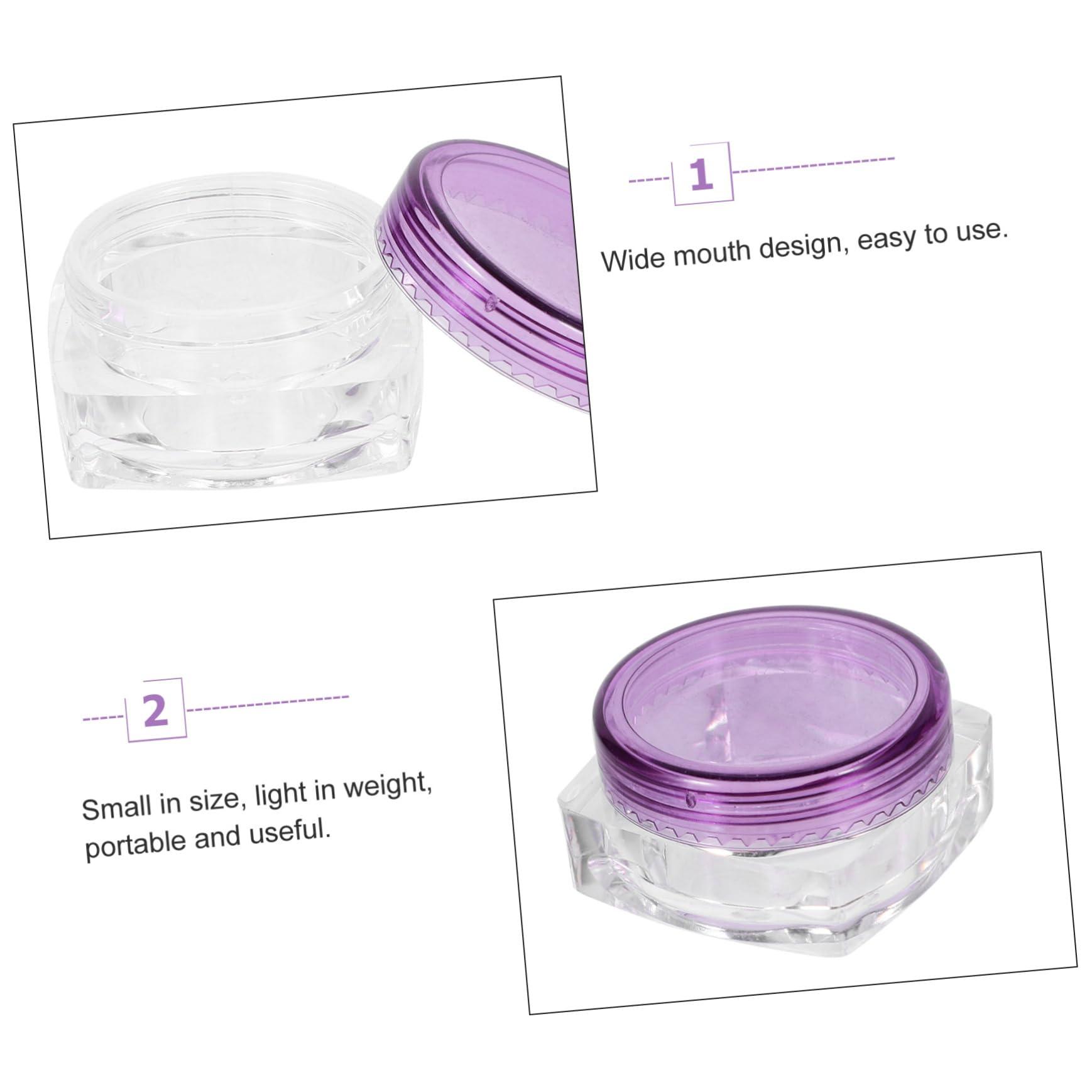 WOONEKY WOONEKY Travel-Sized Cream Containers 5g Empty Cream Jars Portable Refillable Plastic Cream Storage for Face Creams