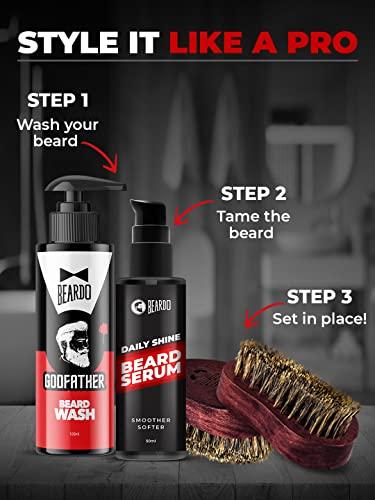 BEARDO Beardo Beard Serum For Men - 1.69 oz | Daily use beard serum for men | Softens and Smoothes Rough Beard | Gives Beard Shine & Nourishes Beard l Non Sticky