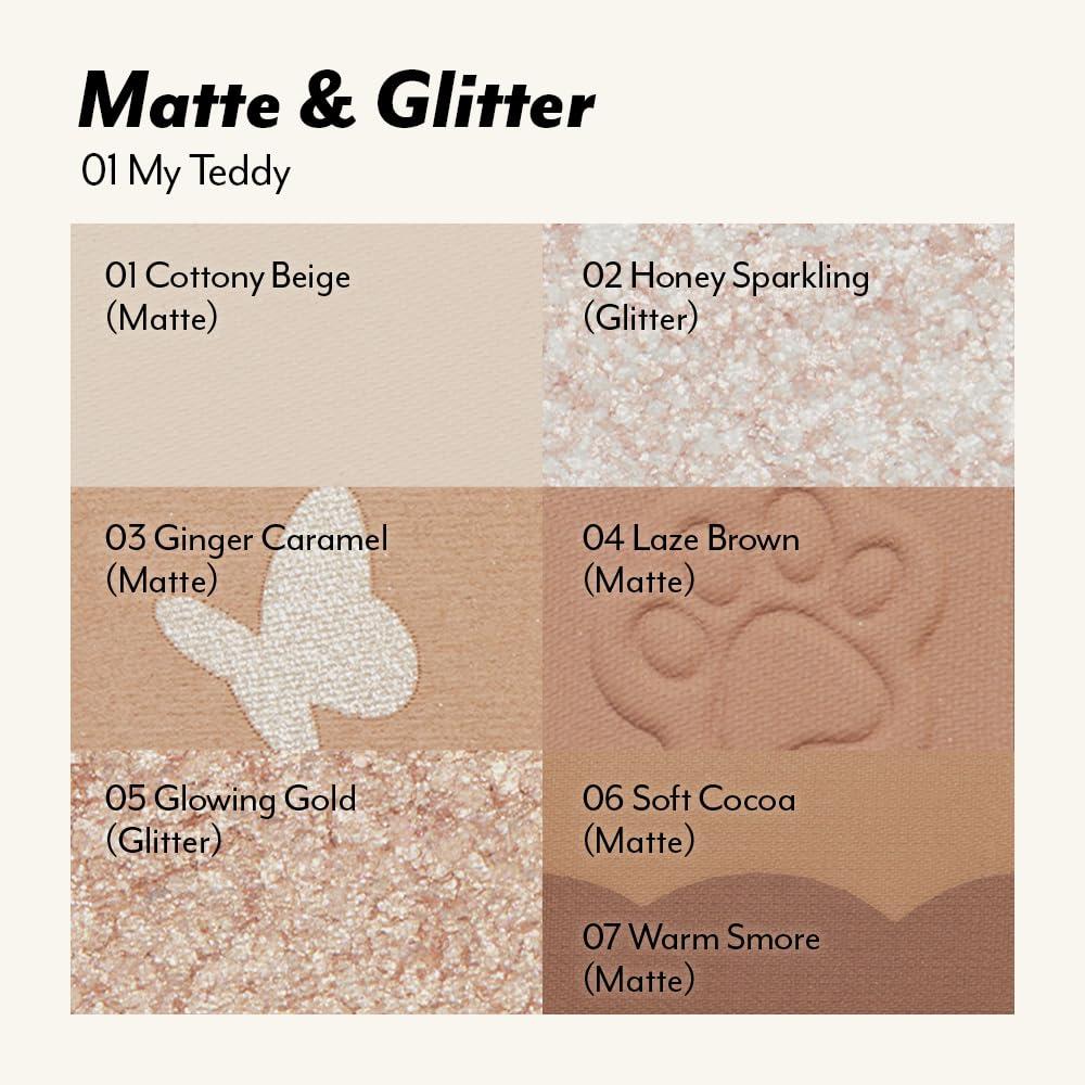 I\'M MEME I\'M MEME Wonder Soft Layer Palette - 7 Shades | Portable Size, Versatile, Blendable, Neutral Colors with Soft Texture, 01 My Teddy, 0.23 Oz
