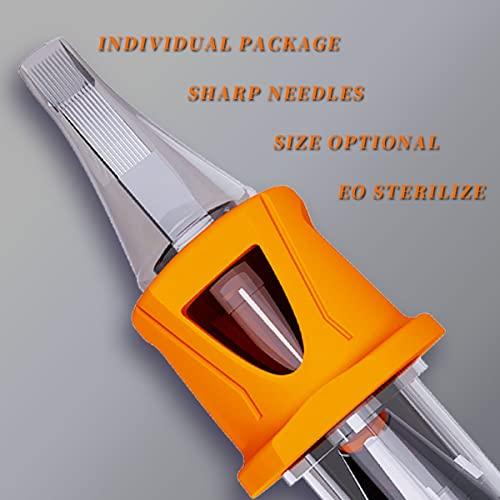 BIGWASP BIGWASP Energy Tattoo Cartridge Needles 50pcs Assorted Finger Ledge Tattoo Needle Round Magnum 0.35mm Mixed #12 Standard RM (7RM 9RM 11RM 13RM 15RM) for Tattoo Machine