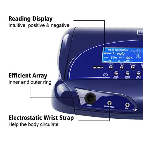VnioLife VnioLife Dual Ionic Detox Foot Bath Machine Upgrade Ion Foot Detox Machine Detox Foot Spa Detoxification Machine Digital LCD Display with 2 Arrays 2 Waist Belts