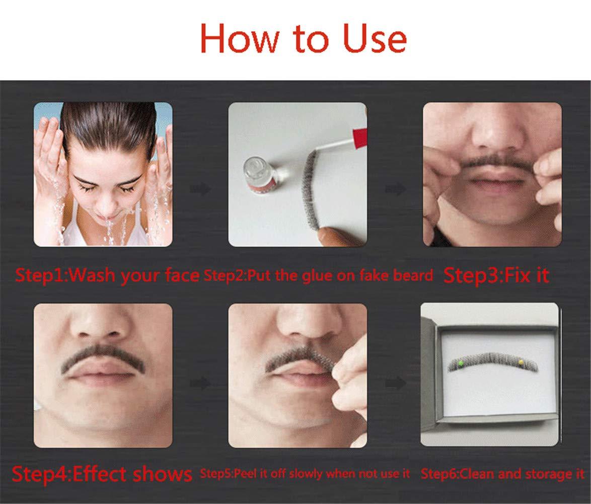 Aimeely Aimeely Mens Simulation Fake beard Human Hair Mustache Makeup Cosplay Props (7#)