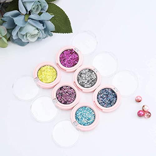 Edanta Edanta Glitter Eye shadow Shimmer Eyeshadow High Pigment Eyeshadows Waterproof Long lasting Eyes Makeup Colorful Party Cosmetics Halloween Eyeshadows for Women and Girls Pack of 1 (Pink 6)