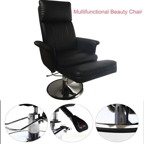 Banfluxion Banfluxion Black Hydraulic Pressure Premium Quality Top Design Facial Bed Spa Table Salon Chair Beauty Massage Chair Rest Lay Flat 180 Degrees for Beauty & Home Office Chair