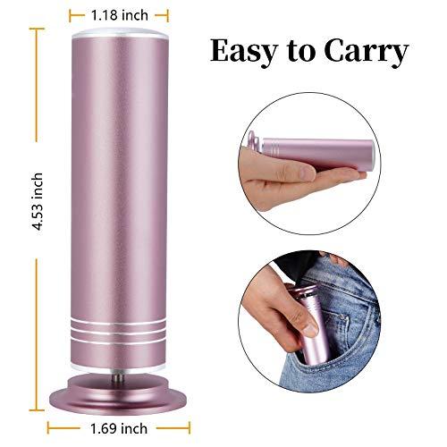 Hleane Electric Foot Callus Remover (Speed Adjustable), Portable Foot Sander, Professional Callous Remover for Feet with 60pcs Replacement Sandpaper Discs and 10 in 1 Pedicure Tools Kit, Pink