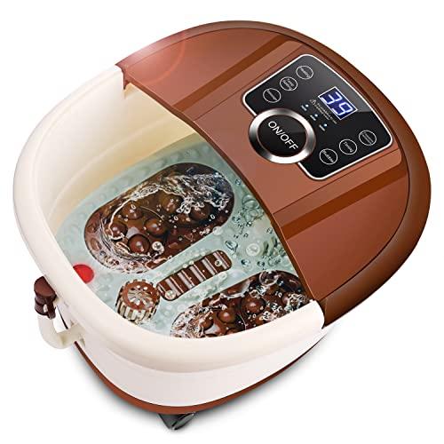 Ovitus Ovitus Foot Spa Bath Massager Motorized spa Massage Rollers with Heat Bubble Jets, Foot Bath Tub with Adjustable Temperature, Time Setting Super Large Size Pedicure Spa, Salt & Tea Tree Oil Available