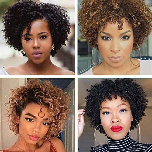 SSJFZM Malaysian Human Hair Wigs Short Curly Wet And Wavy Wig With Bangs Remy Full Wigs For Black Women Cheap Cosplay Wig Mix 1B 30