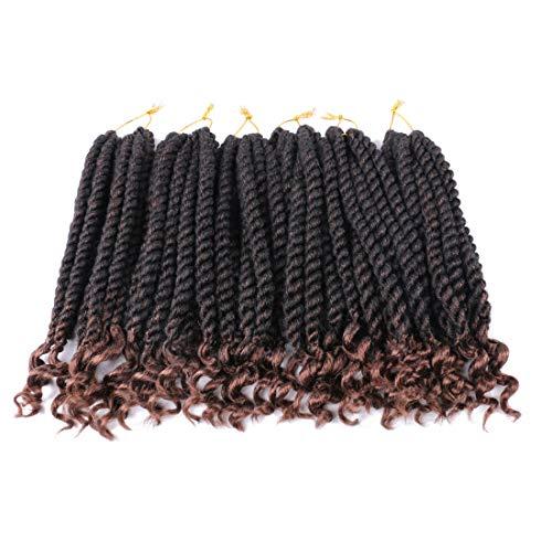 Mytarku 6 Pack Havana Twist Crochet Hair 12 Inch Senegalese Twist Crochet Braids For Black Women Crochet Jumbo Braids Hair Extension T30#