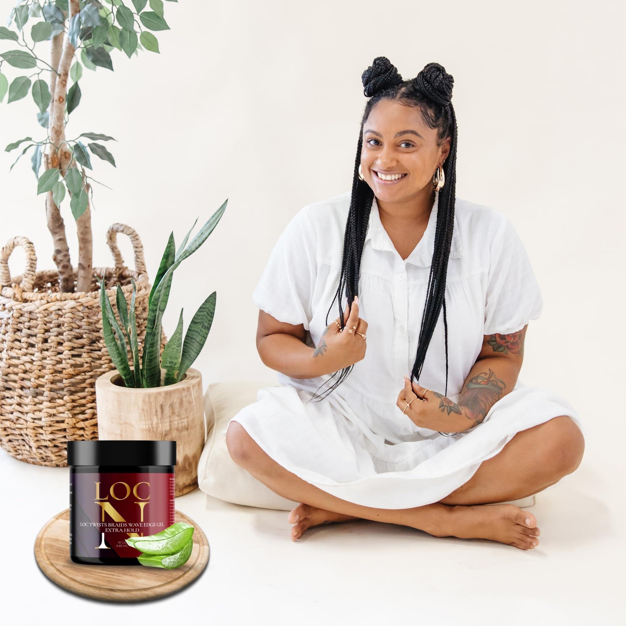 LOCN LOCN Twists Braids Wave Edge Gel, Extra Hold, 16 oz (448 ML)