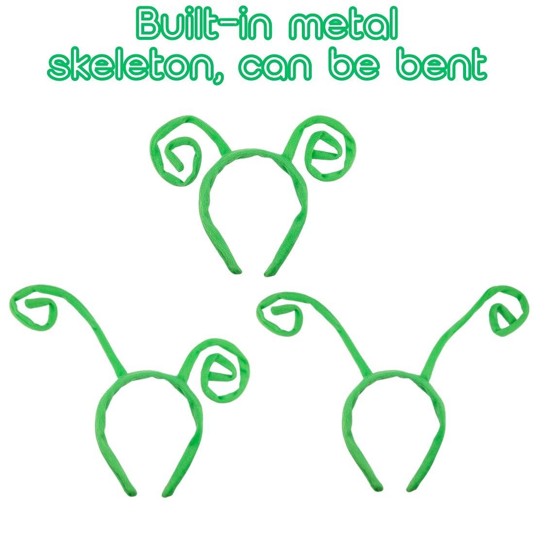 DaliDali Bug Headband Green, Insect Antennae Antenna, Ant Headband, Alien Headband, Bee Headband, Butterfly Headband, Bug Costume for Halloween Festival Cosplay Party Makeup Face Washing, Not for Kis!