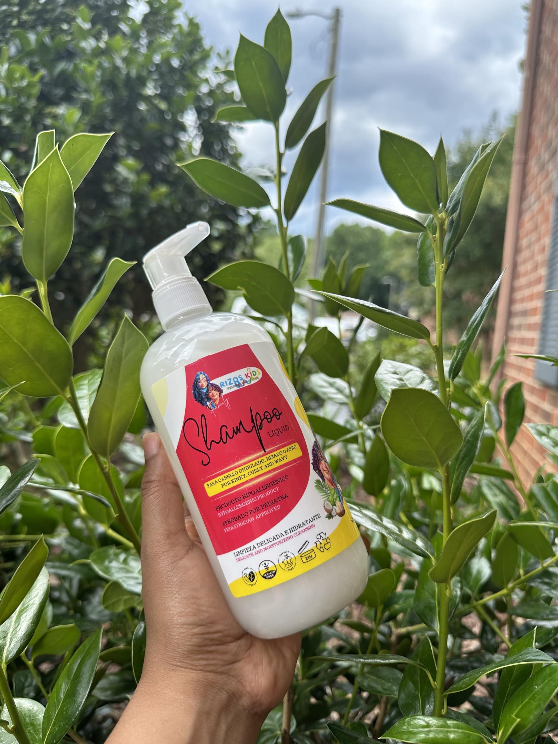 Rizos Kids Rizos Kids, Hair Care Set with Shampoo, Conditioner, Shine Drops, Curl Styling Gel & Cream.