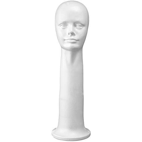 Adolfo Designs 22'' Inch Styrofoam Wig Head Mannequins Manikin Stand, Style, Model & Display Women's Wigs, Hats & Hairpieces - Extra Large, by Adolfo Designs