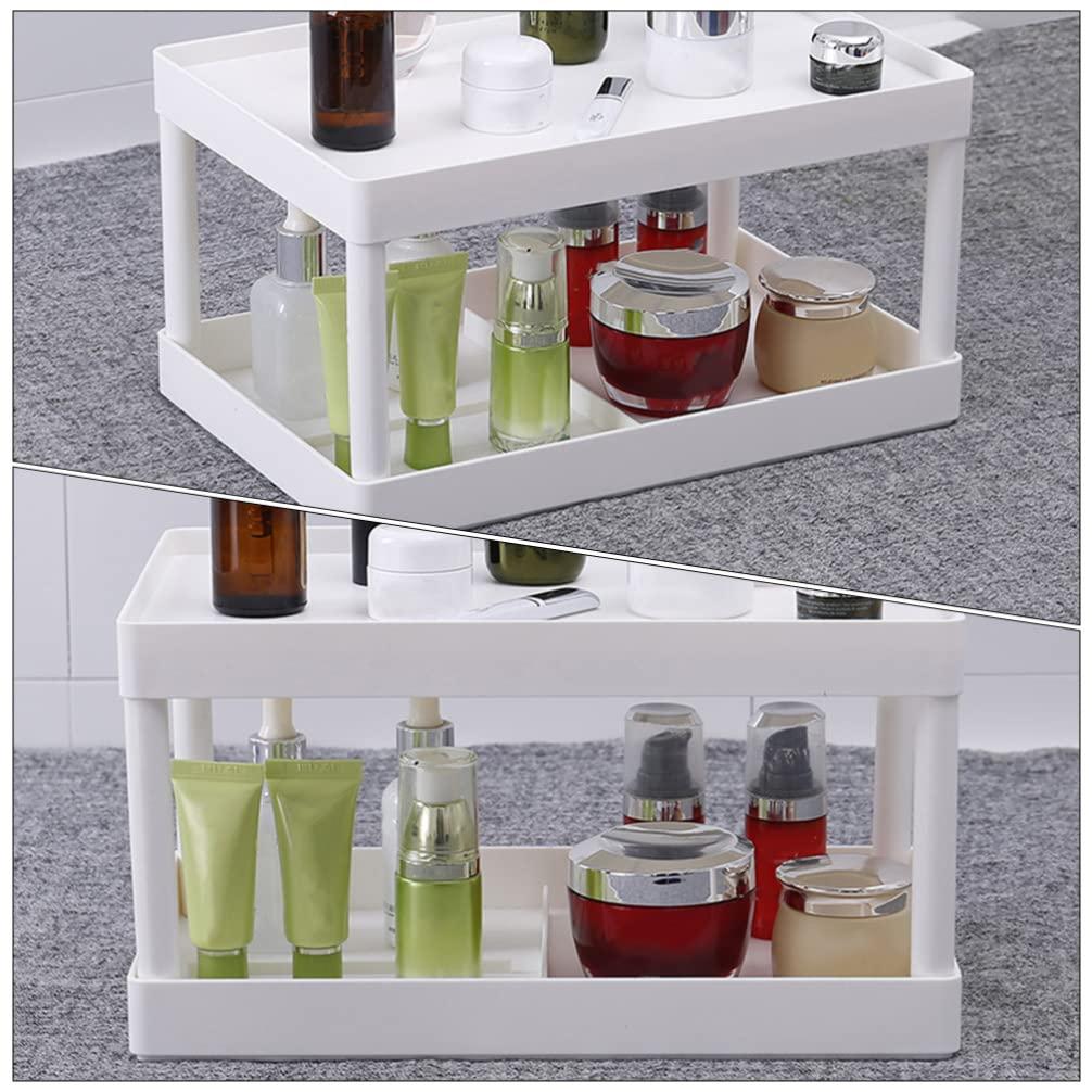 TOPBATHY Double Storage Rack Multipurpose Storage Rack Desktop Sundries Holder Cosmetics Rack Desktop Organizer Stand Bedroom Cosmetic Stand Makeup Rack Sundries Shelf Makeup Organizer