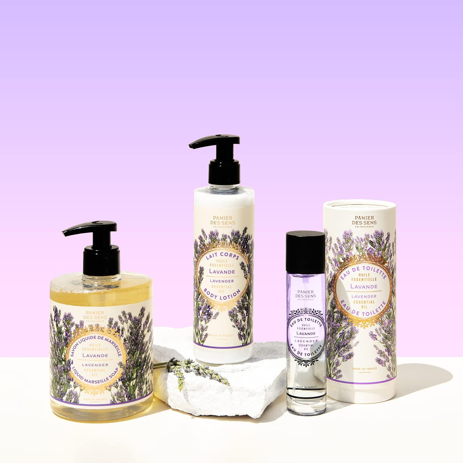 Panier des Sens Panier des Sens - Lavender Body Lotion for Dry Skin - Hydrating Body Cream for Women - Nourishing Fluid Body Moisturizer with Shea Butter & Olive Oil - 97% Natural Ingredients Body Care - 8.45 Floz