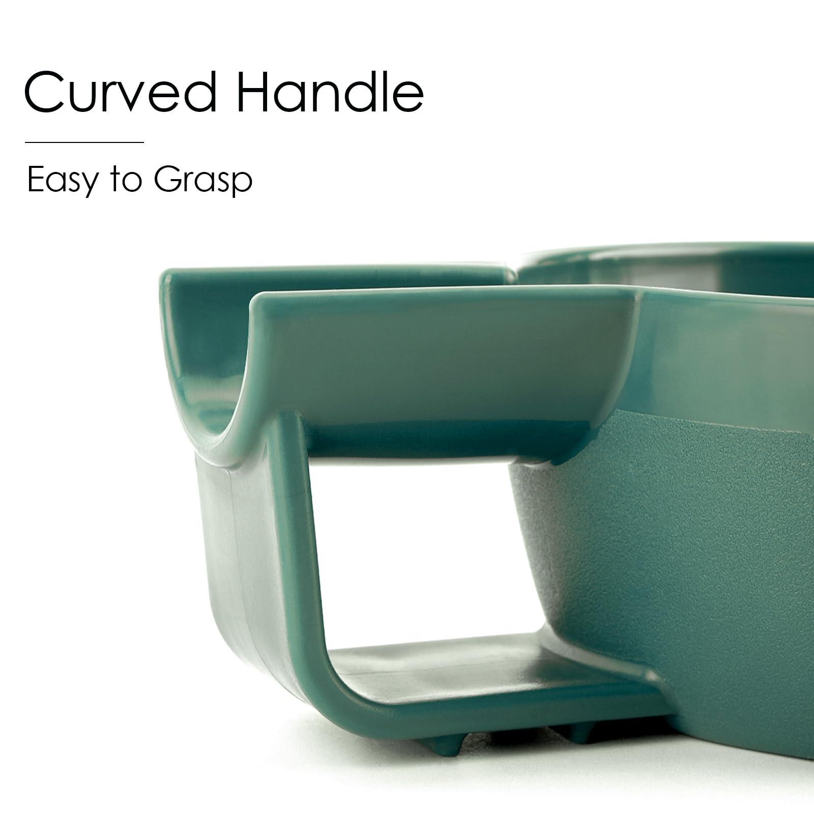 Linkidea Linkidea Plastic Shaving Soap Bowl with Non-slip Handle, Wide Mouth, Large Capacity, Easier to Lather Ridges, Wet Razor Shave Cream Bowl for Men (Green)