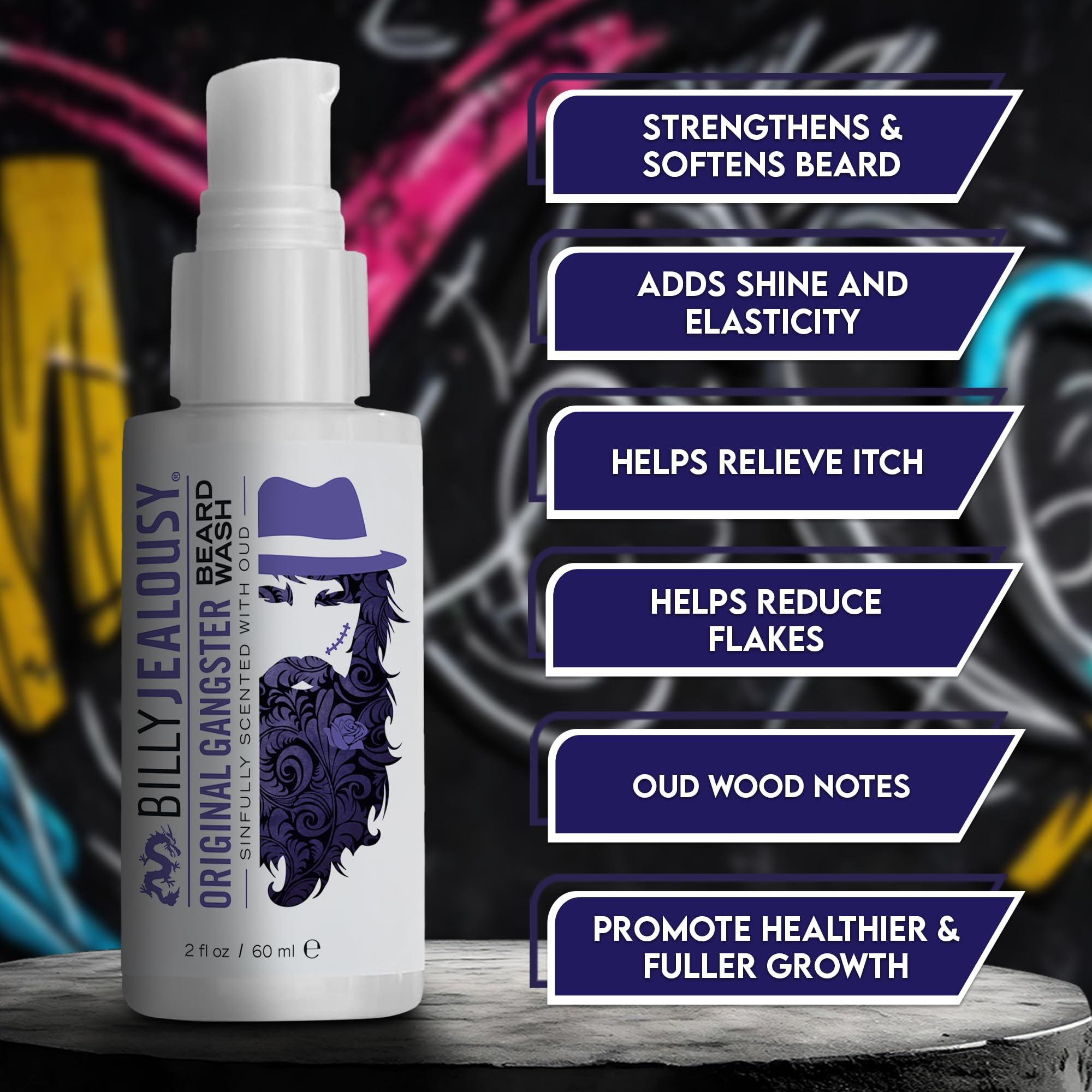 Billy Jealousy Billy Jealousy Beard Oil for Men, Weightless, Low Shine, and Hydrating Beard Moisturizer for Softer Hair, Helps Prevent Itching and Flakes, Original Gangster, 2 Fl Oz