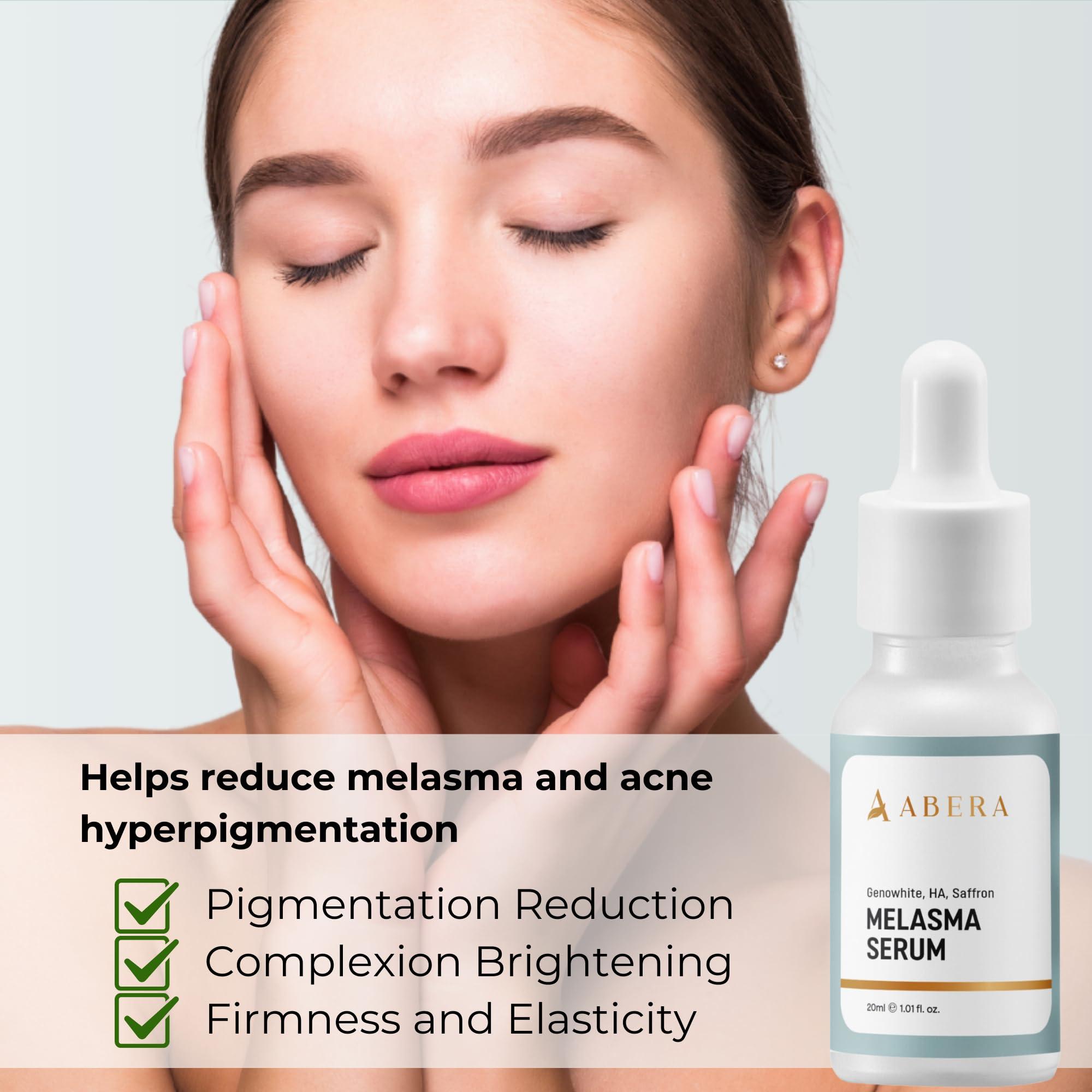ABERA Abera Combo Melasma Treatment for Face, Melasma Remover Double Effect with Combo Serum and Cream, Abera Melasma Serum with Abera Kasumi Glowing Cream (2 Cream 1 Serum)