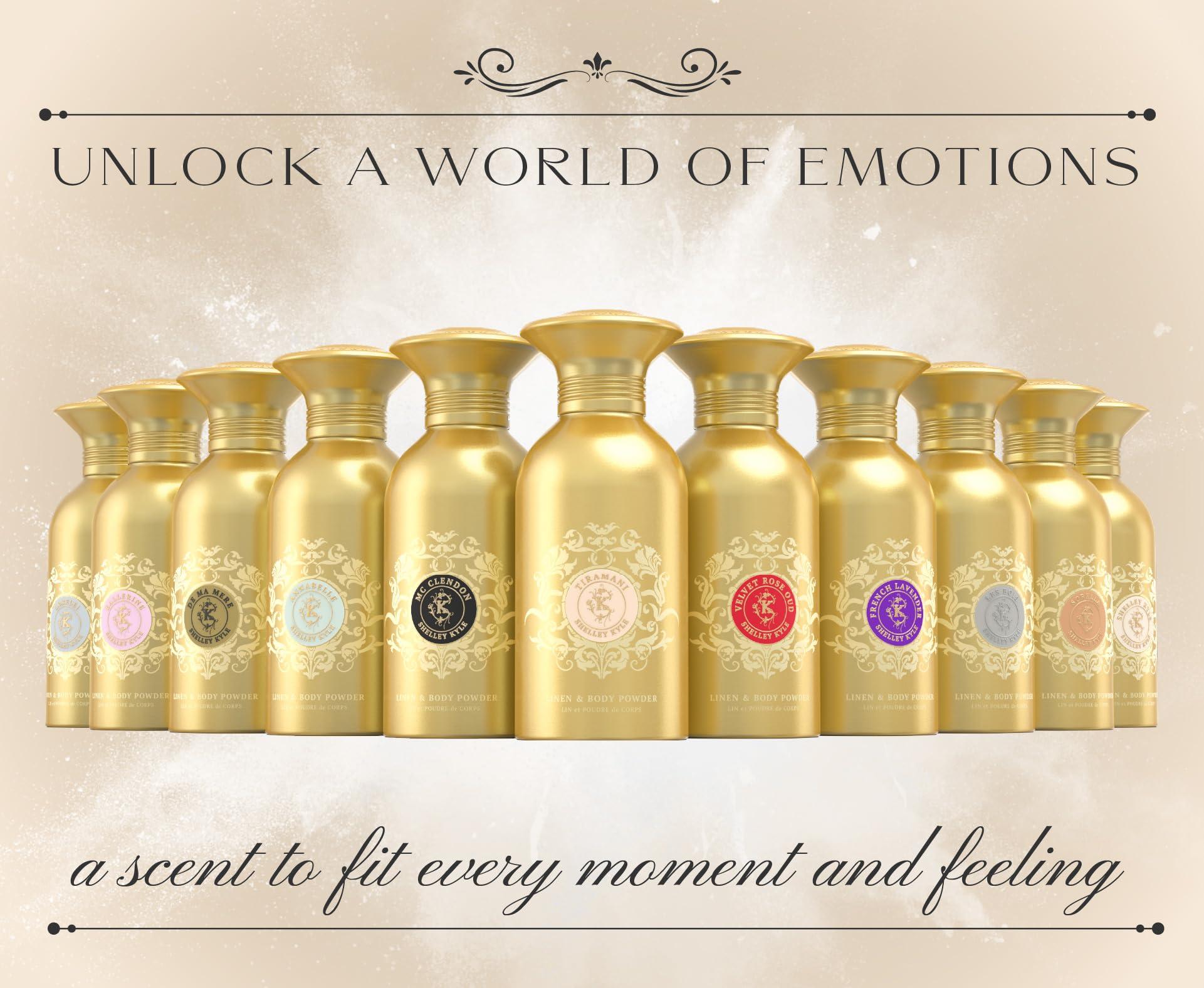 Shelley Kyle Shelley Kyle Tiramani Talc Free Shimmer Powder, Body Powder, Dusting Powder, Leaves Skin Soft, Dry, Smooth, and Shimmering, 48g