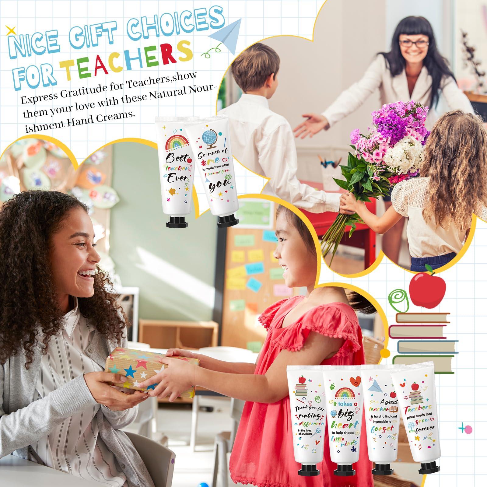 Dimsile Dimsile 24 Set Valentine\'s Day Gifts for Teacher Appreciation Hand Cream Moisturizing Hand Lotion Thank You Teacher Gifts Travel Size with Cards Organza Bags for Dry Cracked