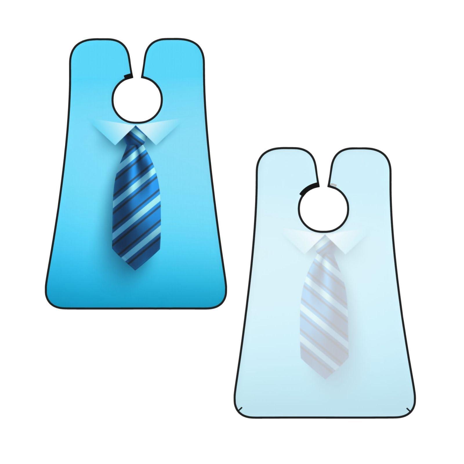Athjunss Athjunss Blue Tie Beard Bib Apron, Beard Hair Catcher For Men Shaving, Waterproof With Suction Cups