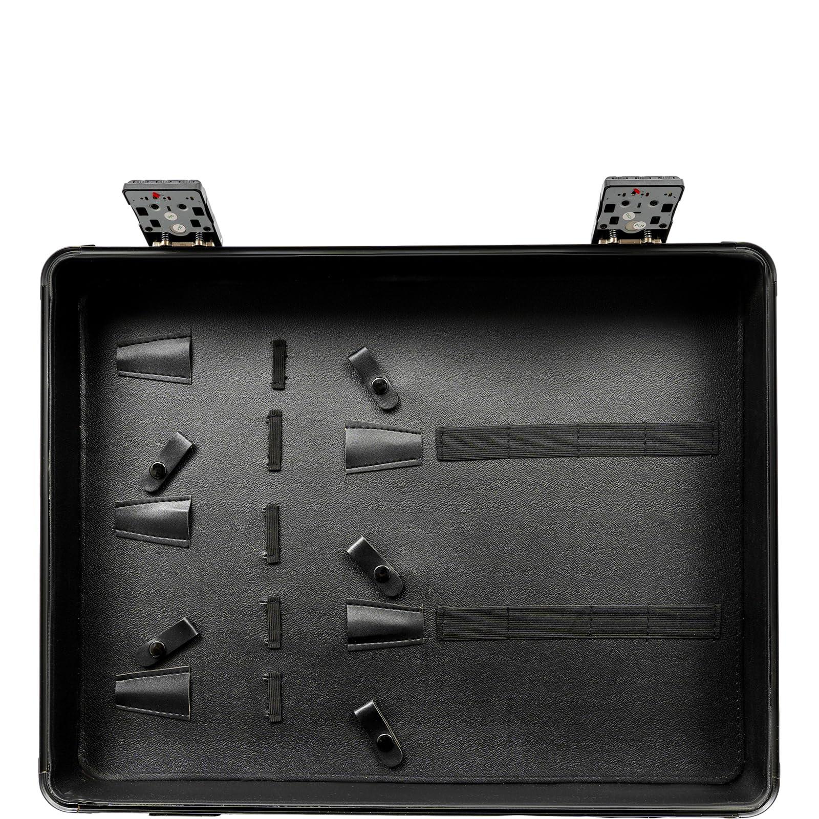 GXFCHYL GXFCHYL Professional Barber Case Professional Barber Tool Box Mobile Barber Station, 18.11-31.5 Adjustable Height, TSA Customs Lock (Black)