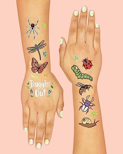 xo, Fetti xo, Fetti Bug Temporary Tattoos - 48 Glitter Styles | Buggin' Out Insect Birthday Party Supplies, Bees, Spiders, Beetles, Butterflies, Arts and Crafts