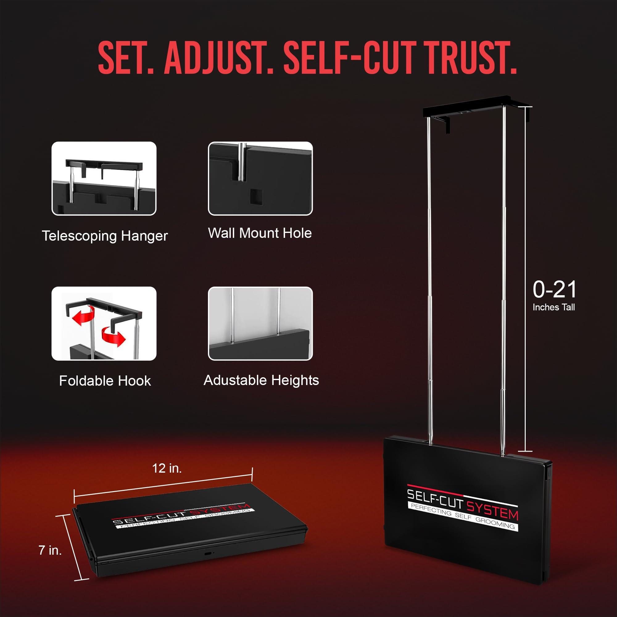 Self-Cut System Self-Cut System - 3 Way Mirror with Lights - Three Way Mirror for Self Hair Cutting - Over The Door Mirror - Trifold Mirror - 360 Mirror - Barber Mirror - Self Haircut Mirror (Travel 3.0 LED)