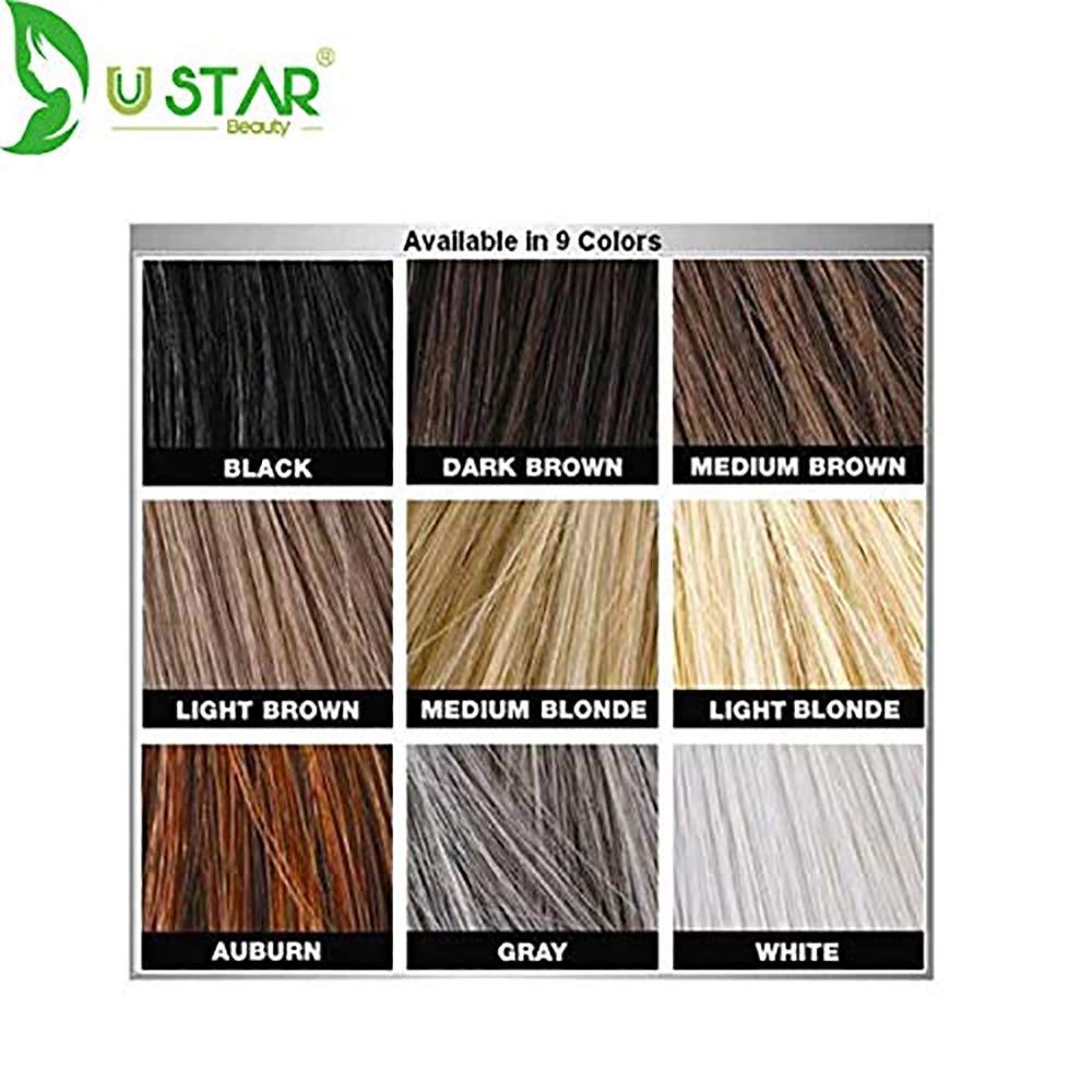 Ustar Ustar Hair Building Fibers for Thinning Hair 27.5g Light Brown Conceals Hair Loss Instantly Thicker Fuller Look 9 Shades for Women & Men