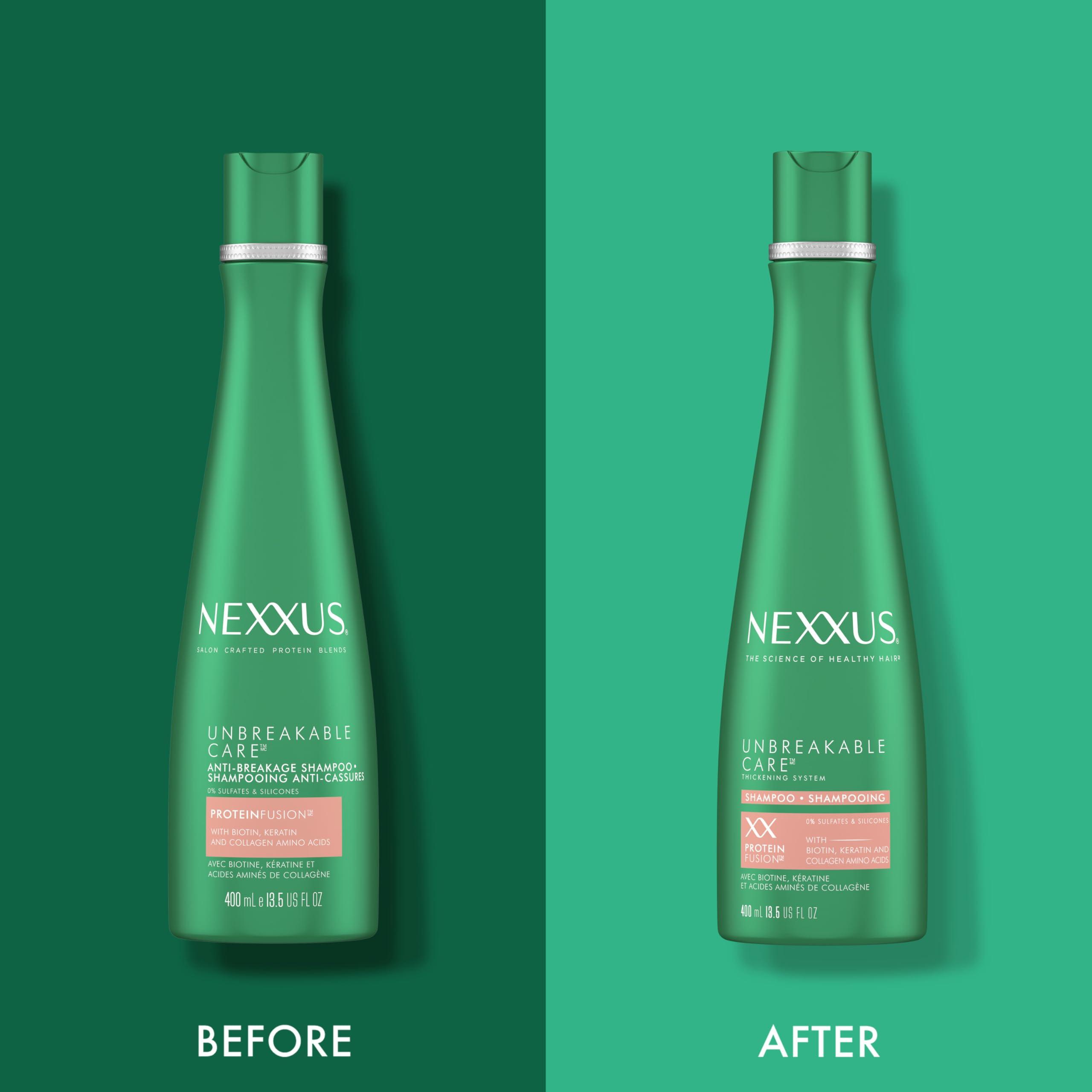 Nexxus Nexxus Unbreakable Care Anti-Breakage Shampoo With Keratin, Collagen, Biotin For Fine And Thin Hair Sulfate Free Shampoo 13.5 oz